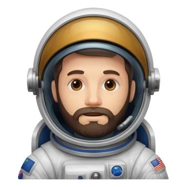 bearded astronout sticker