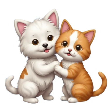 Dog plus cat sticker