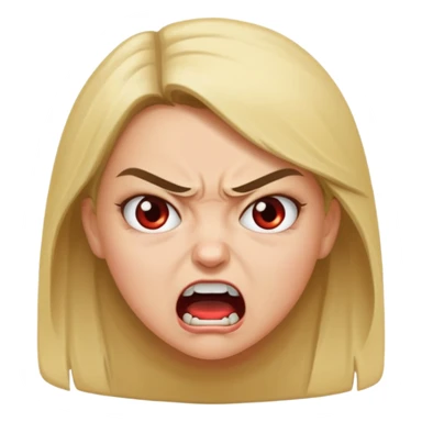 Hungry angry girl  sticker