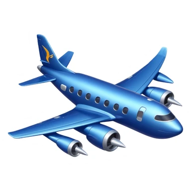 A fully co,poured dark blue plane sticker