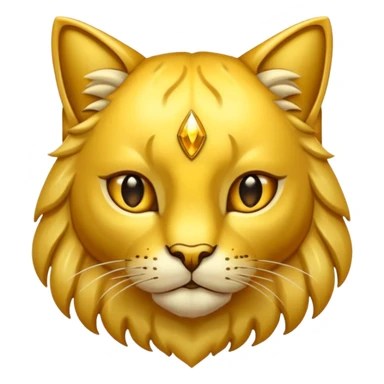 León sobre lingote dorado sticker