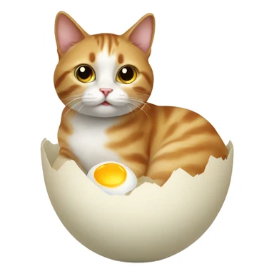 cat with egg ha sticker