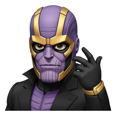 Thanos as Squid Game Front Man with black mask sticker