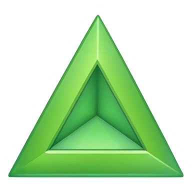 a green upward-pointing triangle sticker