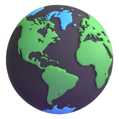 earth globe sticker