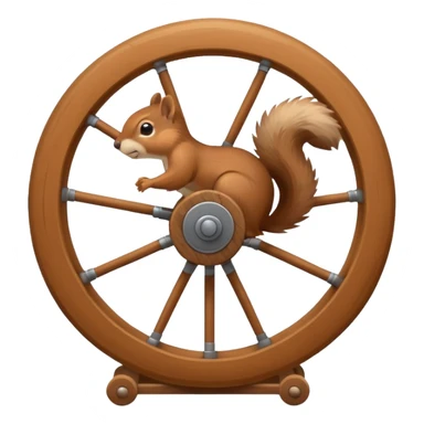 squirrel in a wheel sticker