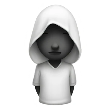 Monochrome solitude on white sticker