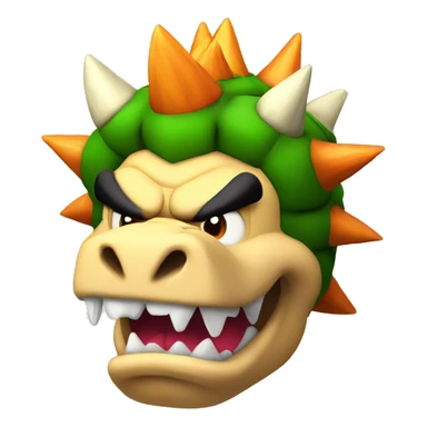 Bowser head  sticker