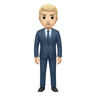 ligth man with a disgusted face full body sticker