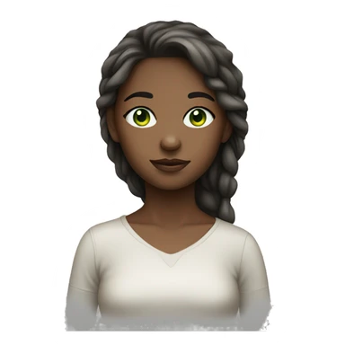 Blind girl with green eyes  sticker