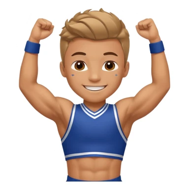 All star Cheerleader boy in  cheerleader uniform  sticker