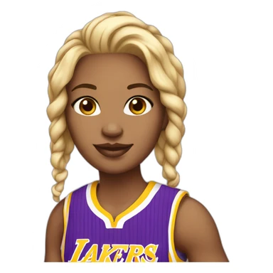 lakers girl white sticker