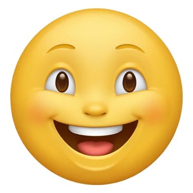laughing face emoji, joyful and bright sticker