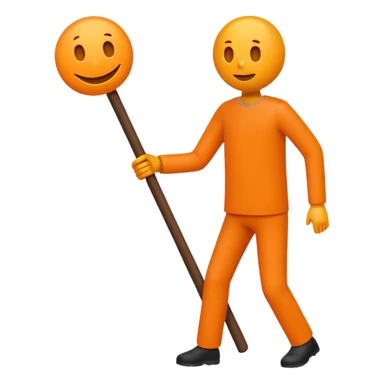 Orenge sticfigüre from alanbecker sticker