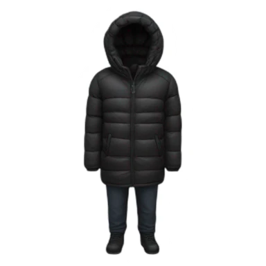 Veste doudoune noire  sticker