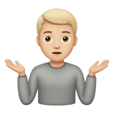 Light man shrugging sticker