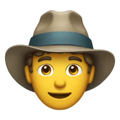 A man with wearing a explorer hat  sticker