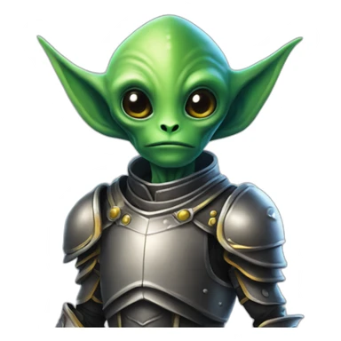 Alien knight sat fantasy sticker
