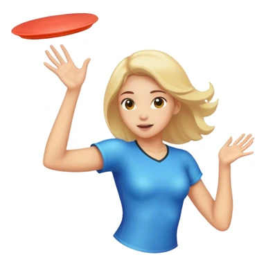 Girl throwing frisbee sticker