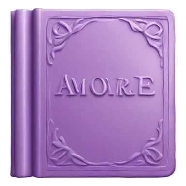 Purple book with the inscription con amore sticker