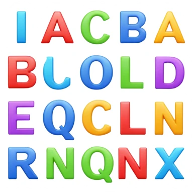 Alphabet sticker