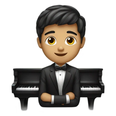 Niño rubio pianista sticker