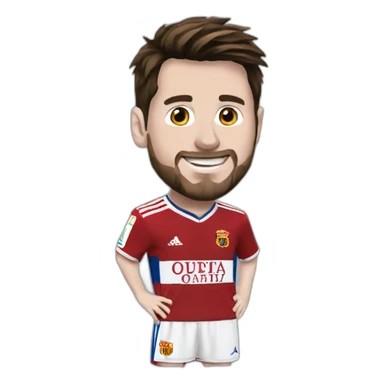 Messi in thé Ferrari sticker