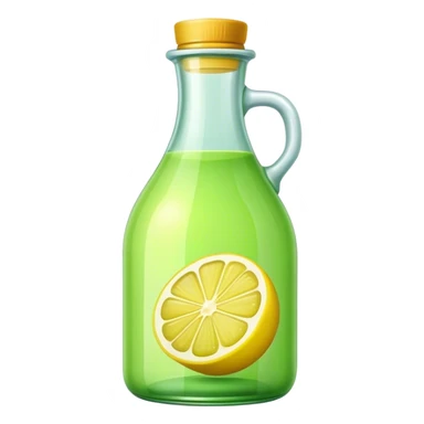 Green lemon juice bottle sticker