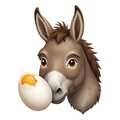Donkey with egg  sticker