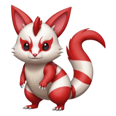 Furret-Zangoose-Fakémon-hybrid-creature (full body)  sticker