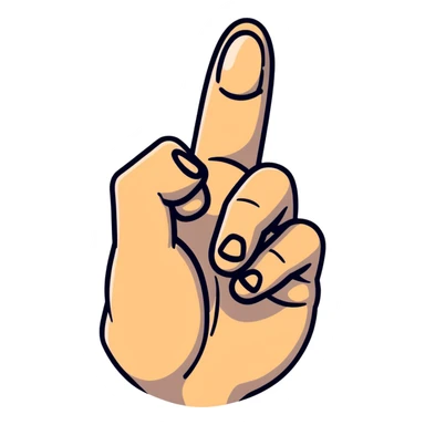 A middle finger sticker