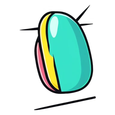 fun cartoon wall nail, simple and expressive sticker