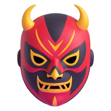 colorful sinister luchador mask with evil expression sticker