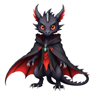 Gothic Badass Edgy Dark Mysterious Mystical Dragon-Beast-Trico-Noivern-Fursona sticker