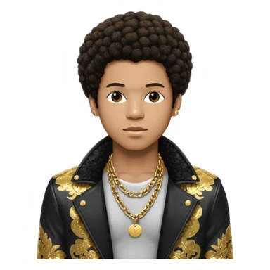 Gallant, R&B Singer with dark brown afro hair, black sequin jacket, shirtless with necklace sticker