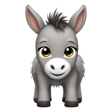 cute baby donkey with wings  sticker
