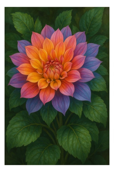 a blooming flower sticker