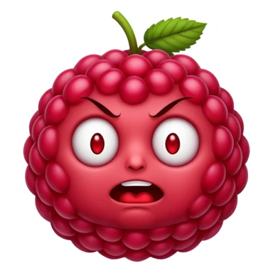 An evil raspberry  sticker