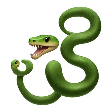 a snake forming the number 1 sticker