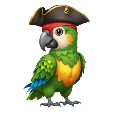 pirate parrot with pirate hat sticker