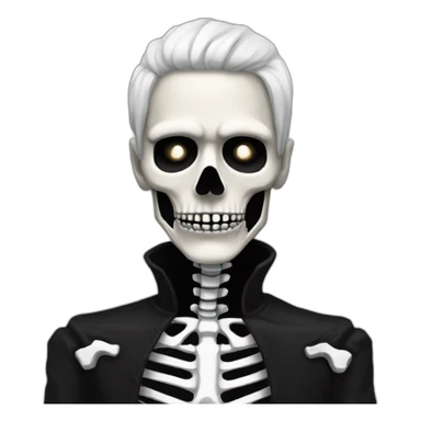 Goth Man with Skeleton paint face sticker