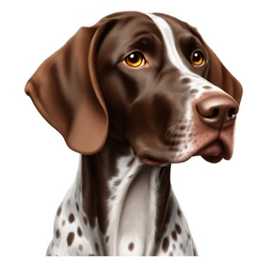 brown gsp dog French Pointer, dark brown roan  sticker