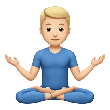 man doing yoga sticker