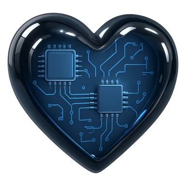 Make the heart-shaped diamond cut black with a glossy effect, keep the style and transparent background. sticker