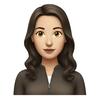 Brunette Russian realistic woman  sticker