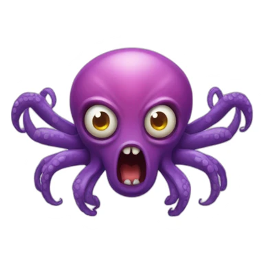 Octopus-spider like angry alien sticker