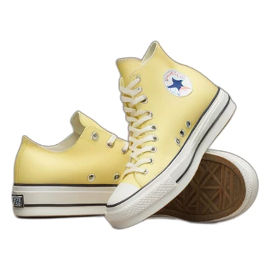 Converse flatform pale yellow sticker