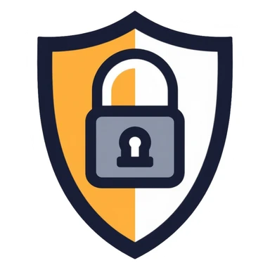 SecureNet VPN logo with shield, lock, and network tunnel icon sticker