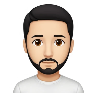 AJ McLean brown eyes, black hair, white shirt sticker