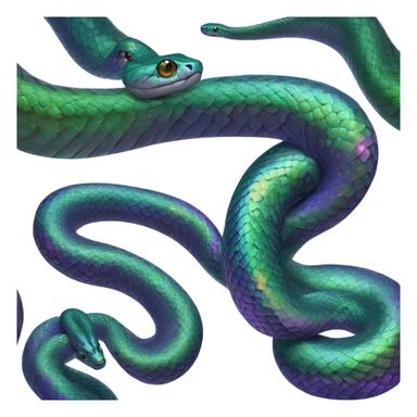 Dark iridescent snake sticker